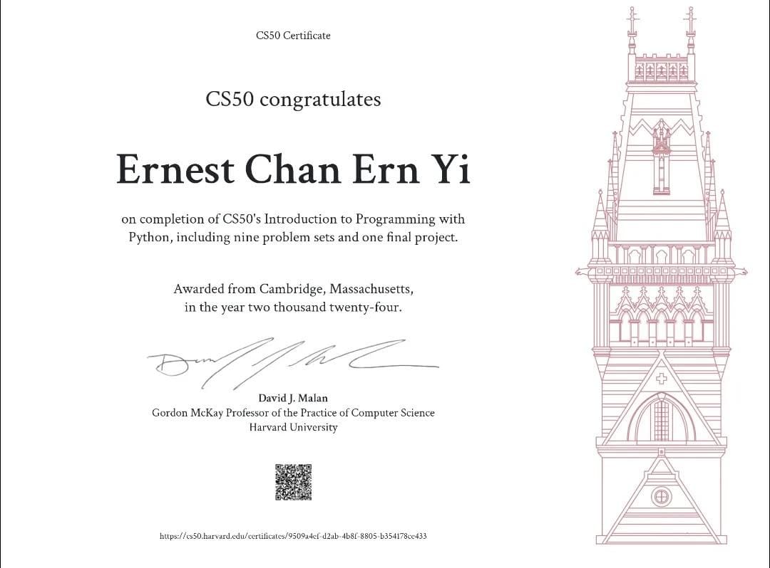 CS50P Cert
