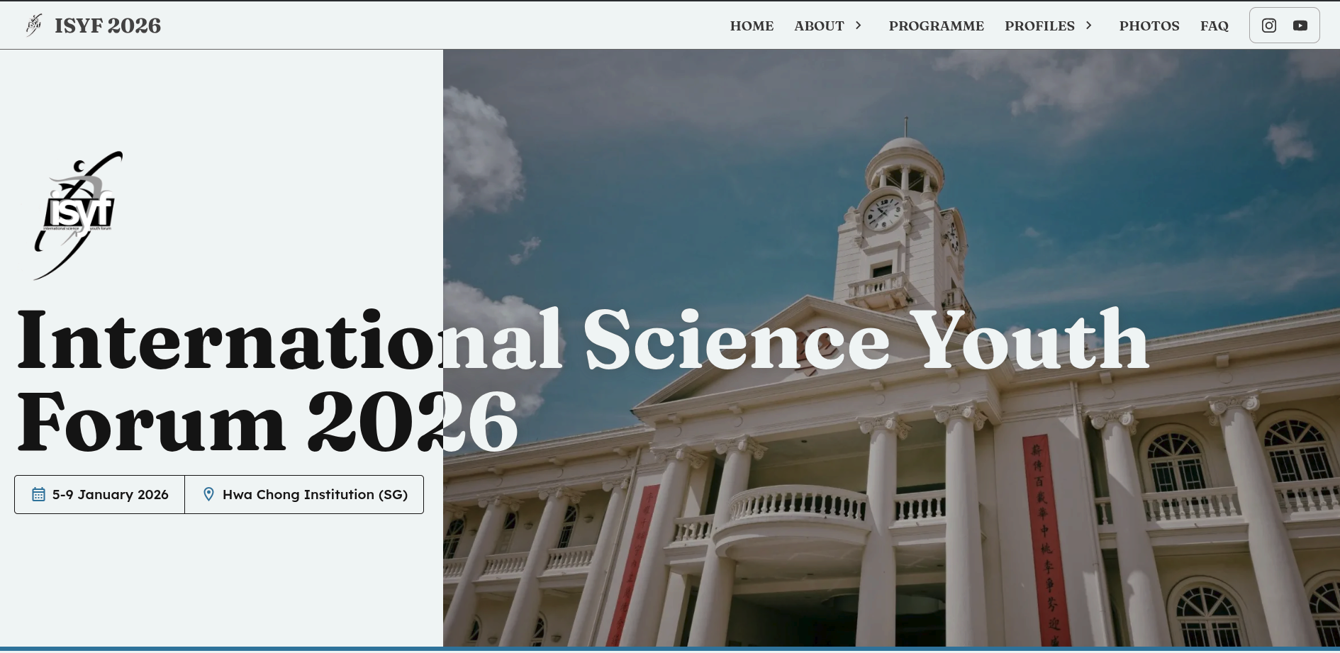 ISYF 2026 Website